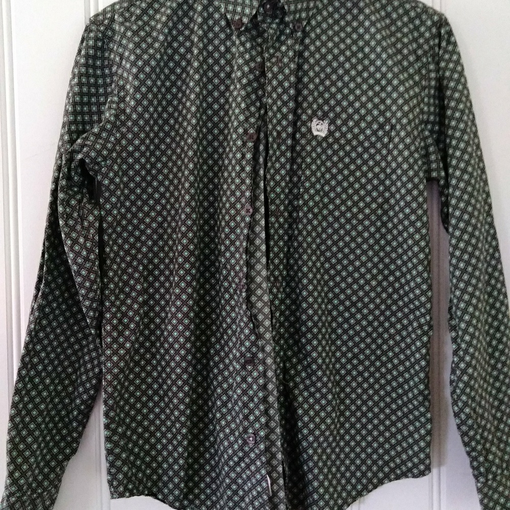 Cinch blouse Diamond print.